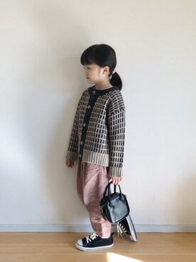 「petit main（プティマイン）のアイテム（バッグ）」を使った、★app@chi★さん（キッズ・110cm）の秋コーディネート