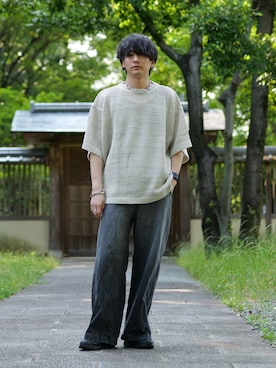 「ASTRONOMY（アストロノミー）のアイテム（トップス）」を使った、kosukeさん（メンズ・181cm・20代）の夏コーディネート
