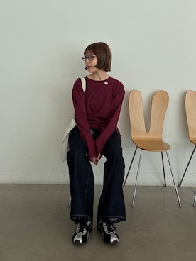 「Mardi Mercredi（マルディメクルディ）のアイテム」を使った、munaさん（レディース・154cm）の春コーディネート
