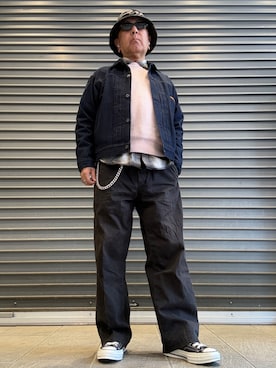 「アイテム（デニムジャケット）」を使った、Ken Nさん（メンズ・168cm・60代）の春コーディネート