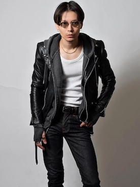 「アイテム（キャミソール）」を使った、Tsuguya/KwonSayaさん（メンズ・175cm）の秋コーディネート
