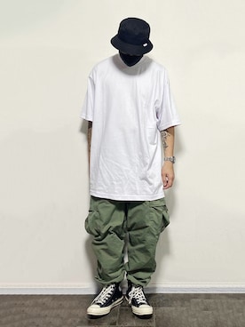 「アイテム（Tシャツ/カットソー）」を使った、ma-kiさん（メンズ・172cm・40代）の夏コーディネート