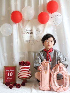 「アイテム（ポスター/アート）」を使った、Su,Um,Riさん（キッズ・130cm）の夏コーディネート
