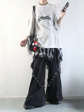 「DEVICE（デバイス）のアイテム（ショルダーバッグ）」を使った、らいさん（メンズ・170cm）の春コーディネート