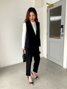 「アイテム（スーツセット）」を使った、mano11さん（レディース・164cm）の冬コーディネート