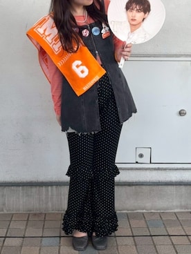 「WC（ダブル シー）のアイテム（その他パンツ）」を使った、maiさん（レディース・156cm）の秋コーディネート
