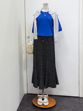「TAKEO KIKUCHI（タケオキクチ）のアイテム（ベルト）」を使った、yukariさん（レディース・154cm）の春コーディネート