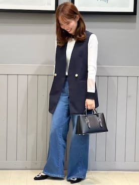 「アイテム（スーツベスト）」を使った、SUIT SQUAREさん（レディース・158cm）の春コーディネート