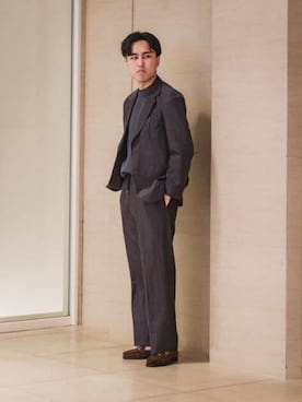 「アイテム（スーツジャケット）」を使った、SUIT SQUAREさん（メンズ・174cm）の春コーディネート