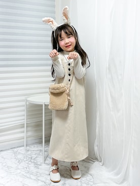 「アイテム（コスチューム/パーティーグッズ）」を使った、KAEDE🍁さん（キッズ・120cm）の冬コーディネート