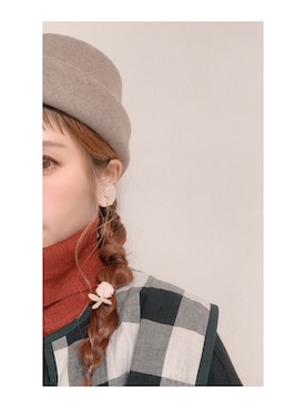 「アイテム（アクセサリー）」を使った、yuriaさん（キッズ・110cm）の冬コーディネート