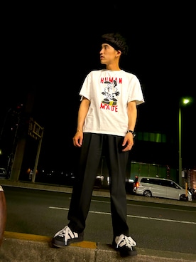 「NIKE（ナイキ）のアイテム（ヘアバンド）」を使った、KI-HIROさん（メンズ・167cm）の春コーディネート