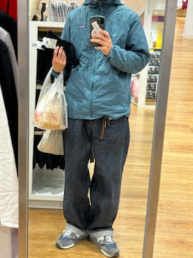 「CIAOPANIC（チャオパニック）の【僕らが纏うモノ】at SAKULA -セルビッジワイドデニム（デニムパンツ、ブルー系）」を使った、牛たたき¥280さん（メンズ・170cm）の冬コーディネート
