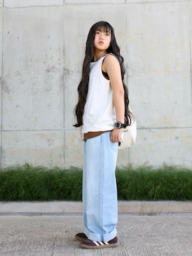 「アイテム（腕時計）」を使った、花音さん（キッズ・148cm）の夏コーディネート