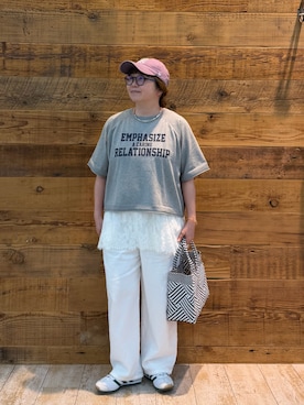 「アイテム（キャミソール）」を使った、おおちゃん♡さん（レディース・156cm）の春コーディネート