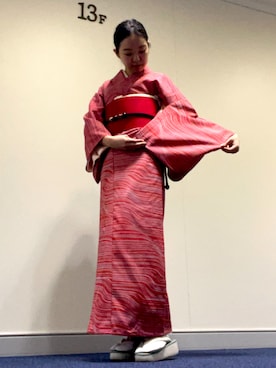 「アイテム（水着/着物・浴衣）」を使った、ことりのガワ。さん（レディース・151cm・20代）の春コーディネート