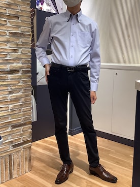 「アイテム（ビジネスシャツ）」を使った、BRICK HOUSE by Tokyo Shirts 名古屋茶屋イオンモール店さん（メンズ・173cm）の春コーディネート