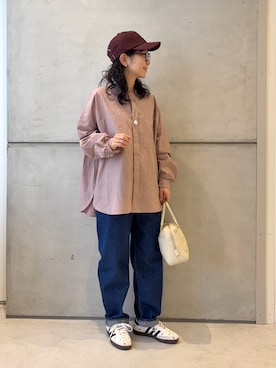 「URBAN RESEARCH DOORS（アーバンリサーチドアーズ）のボストンダテメガネ（メガネ）」を使った、西野きよさん（レディース・152cm）の冬コーディネート