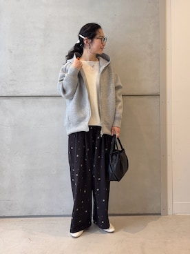 「URBAN RESEARCH DOORS（アーバンリサーチドアーズ）のボストンダテメガネ（メガネ）」を使った、西野きよさん（レディース・152cm）の春コーディネート