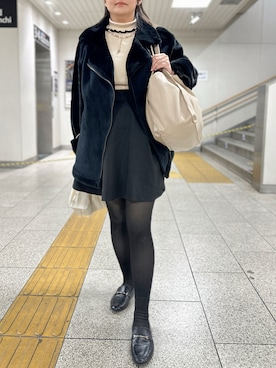 「アイテム（スカート）」を使った、tsubasa harada    さん（レディース・151cm）の秋コーディネート