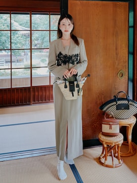 「ドレス」｜吉田南歩さん（レディース・161cm）の春コーディネート