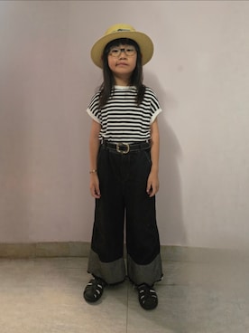 「アイテム（アクセサリー）」を使った、Cressida.Cさん（キッズ・120cm）の秋コーディネート