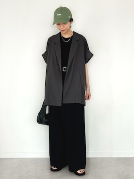 「アイテム（ハンドバッグ）」を使った、OKIRIさん（レディース・161cm）の夏コーディネート