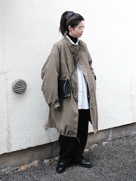 「FREAK'S STORE（フリークスストア）のアイテム（ミリタリージャケット）」を使った、OKIRIさん（レディース・161cm）の春コーディネート