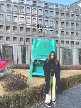 「アイテム（ダウンジャケット/コート）」を使った、Yongjingl Lanさん（レディース・163cm・30代）の冬コーディネート