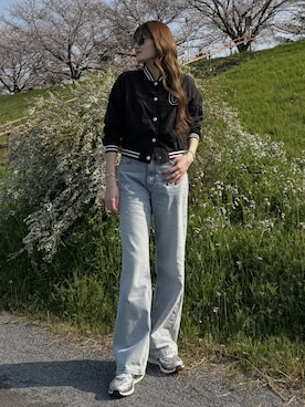 「アイテム（アクセサリー）」を使った、Haruka ❤︎さん（レディース・168cm）の春コーディネート
