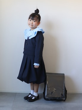 「アイテム（フォーマルスーツ/小物）」を使った、KISA / SANAさん（キッズ・135cm）の冬コーディネート