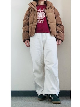 「アイテム（スウェット）」を使った、takkeさん（メンズ・154cm）の冬コーディネート