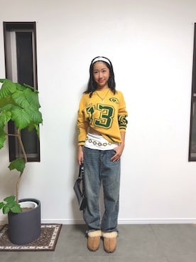 「NIKE（ナイキ）のアイテム（ヘアバンド）」を使った、Reiさん（レディース・158cm）の秋コーディネート