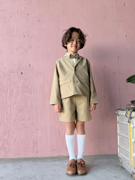 「アイテム（スーツセット）」を使った、fluffybrothersさん（キッズ・120cm）の冬コーディネート