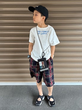 「NIKE（ナイキ）のアイテム（スニーカー）」を使った、＊SK.HRR＊さん（キッズ・129cm）の夏コーディネート