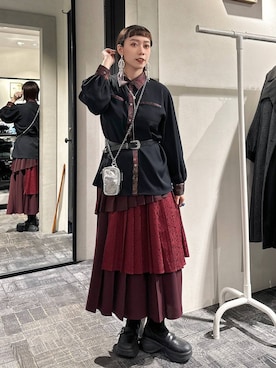 「アイテム（パスケース）」を使った、HARE / 瑜ユイさん（レディース・165cm・20代）の秋コーディネート