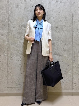 「ROPE'（ロペ）のアイテム（シューズ）」を使った、SAORIさん（レディース・164cm）の春コーディネート
