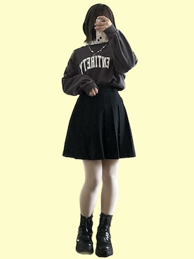 「アイテム（スウェット、ブラック系）」を使った、*深月.さん（レディース・150cm）の春コーディネート