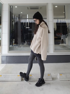 「TODAYFUL（トゥデイフル）のLayered Knit Skirt（スカート、グレー系）」を使った、yanさん（レディース・160cm）の冬コーディネート