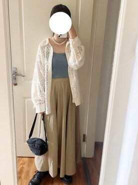 「Dickies（ディッキーズ）のアイテム（スカート）」を使った、yiigogoさん（レディース・161cm）の秋コーディネート