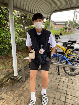 「NIKE（ナイキ）のアイテム（ベスト）」を使った、せどるさん（メンズ・175cm）の夏コーディネート