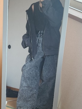 「アイテム（パーカー）」を使った、さとうさん（メンズ・166cm・10代）の冬コーディネート