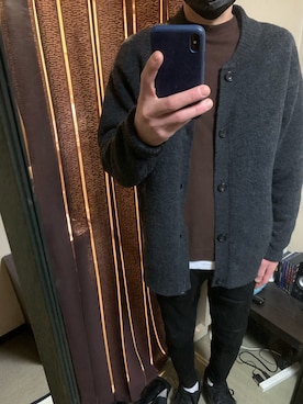 「アイテム（カーディガン/ボレロ）」を使った、ヒロさん（メンズ・181cm・50代）の秋コーディネート