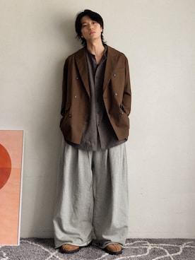 「アイテム（スウェットパンツ）」を使った、くま🧸さん（メンズ・174cm・20代）の冬コーディネート