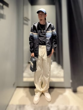 「アイテム（ポーチ）」を使った、YUUさん（メンズ・174cm）の春コーディネート