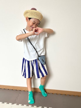 「アイテム（ポーチ）」を使った、Genさん（キッズ・110cm）の夏コーディネート