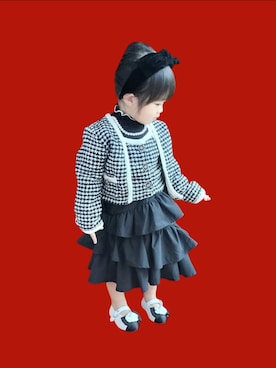 「アイテム（その他トップス）」を使った、kana♡さん（キッズ・90cm）の秋コーディネート
