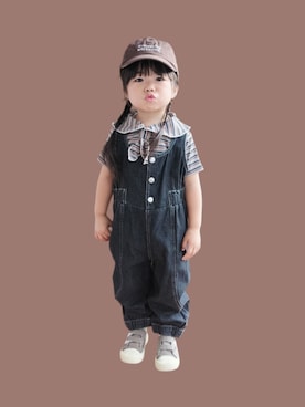 「Birthday（バースデイ）のアイテム（Tシャツ/カットソー）」を使った、kana♡さん（キッズ・90cm）の秋コーディネート