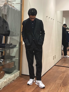 「アイテム（スーツパンツ）」を使った、Koji Yojimaさん（メンズ・180cm・20代）の冬コーディネート