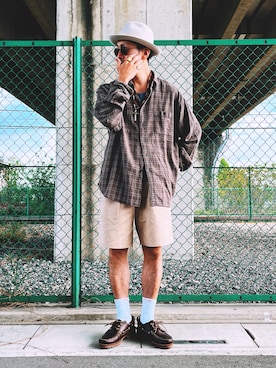 「Supreme （シュプリーム）のアイテム（ソックス/靴下）」を使った、91さん（メンズ・173cm）の春コーディネート